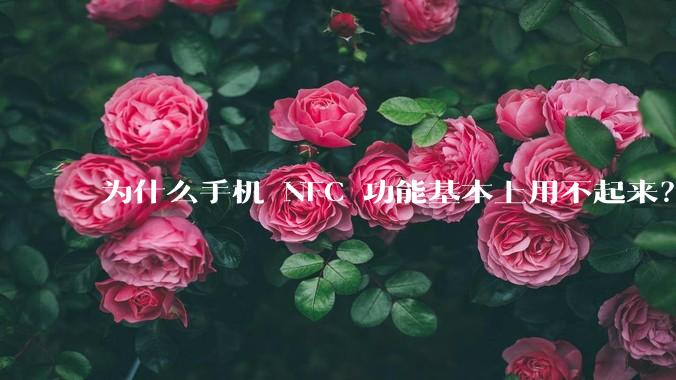 为什么手机 NFC 功能基本上用不起来？